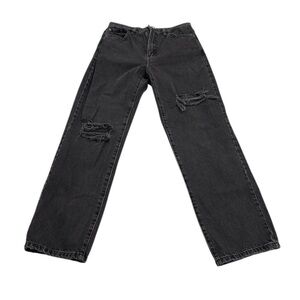 Garage Women's Distressed Black Wide Leg Jeans Size 5